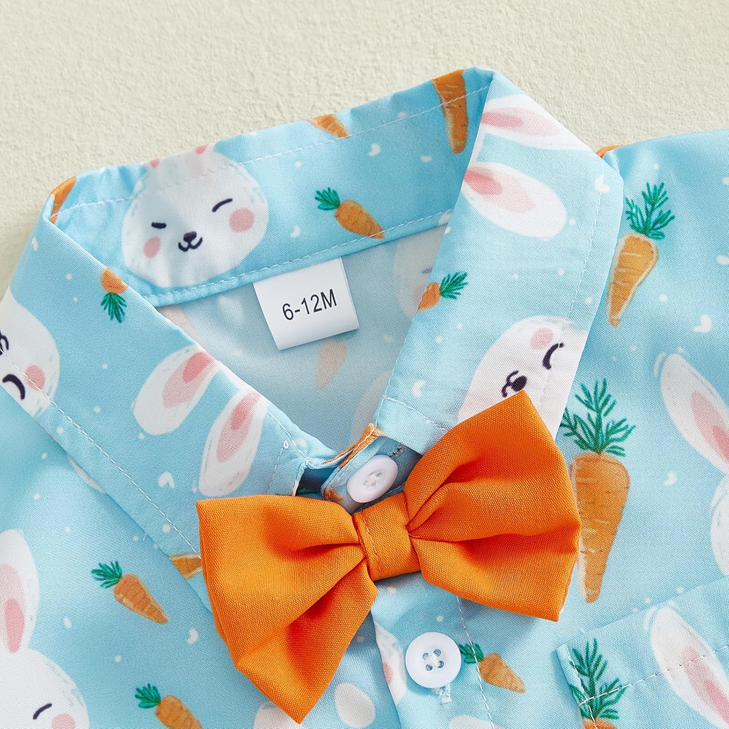 Thorn Tree Toddler Boy Easter Outfit Bow Tie Button Up Short Sleeve Shirt Casual Shorts Baby Summer Clothes Cute Outfits - Image 5