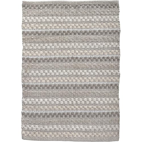 Rug Area Rugs Cotton 2x3 Ft Chenille Yarn for Livingroom Bedroom Washable RagRug Reversible Farmhouse Kitchen RunnerRug Carpet Area Runner Mat for Hallway, Entryway|Linen Combo