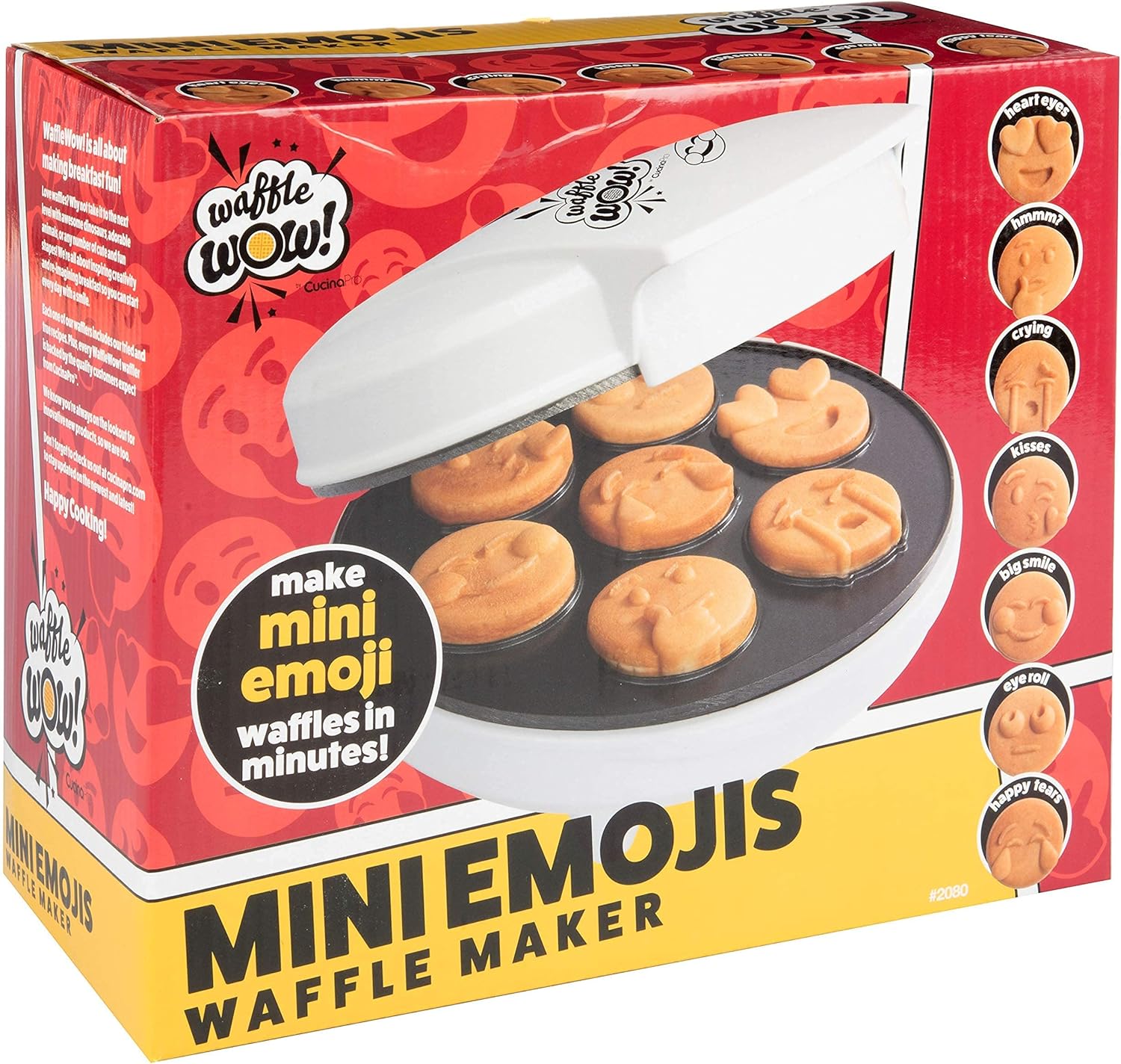 Waffle Wow! Waffle Maker Bundle - Mini Emojis, Outer Space and Dungeon Heroes, Non Stick Waffler Irons, Make Fun 3D Shaped Waffles or Pancakes