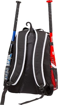 Athletico Baseball Bat Bag - Backpack for Baseball, T-Ball & Softball Equipment & Gear for Youth and Adults | Holds Bat, Helmet, Glove, Shoes |Shoe Compartment & Fence Hook