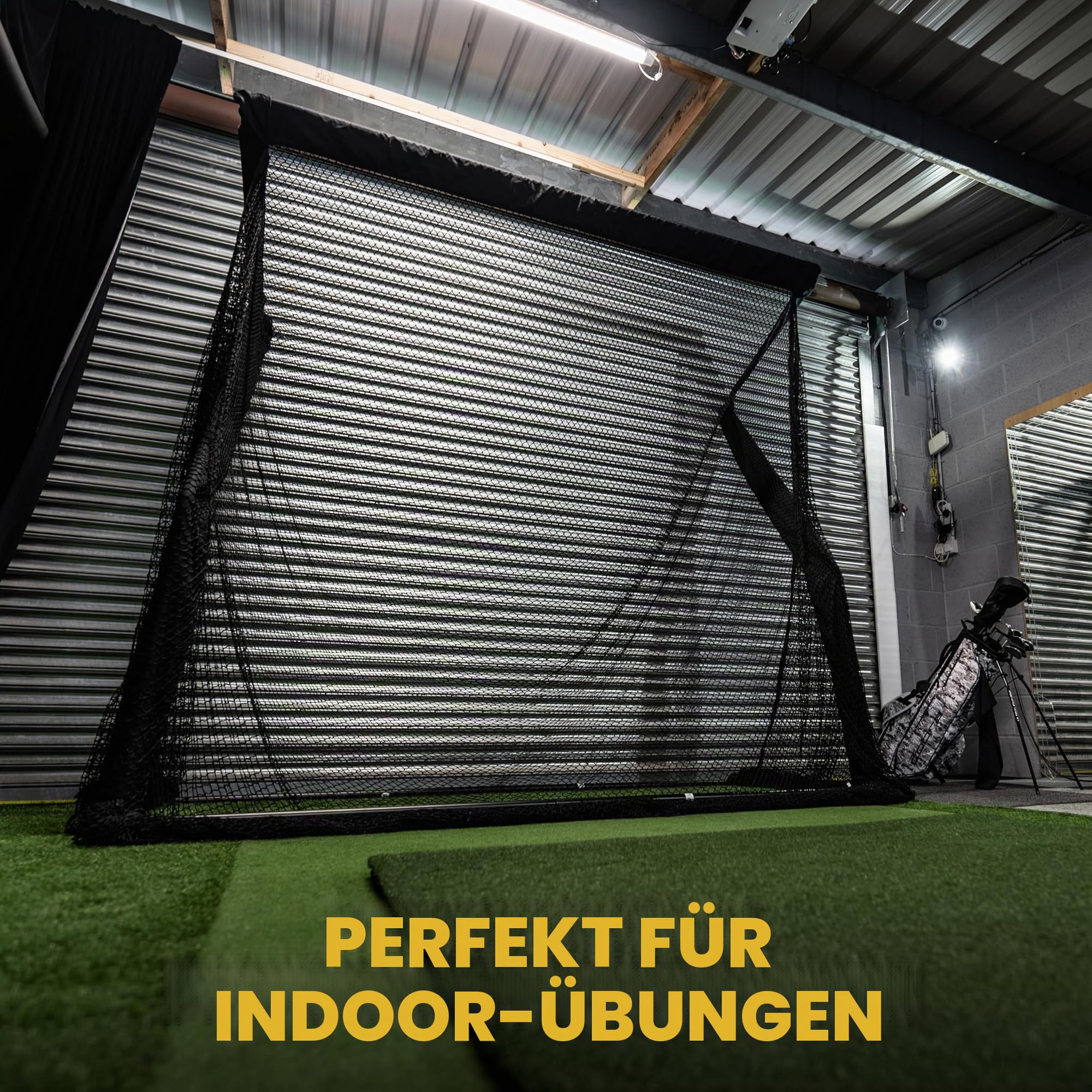 SimSpace Unisex Erwachsene Tri Turf Multifunktionale Golfschlagmatte zum Fahren und Chippen Üben - Grün, 64 cm x 40 cm