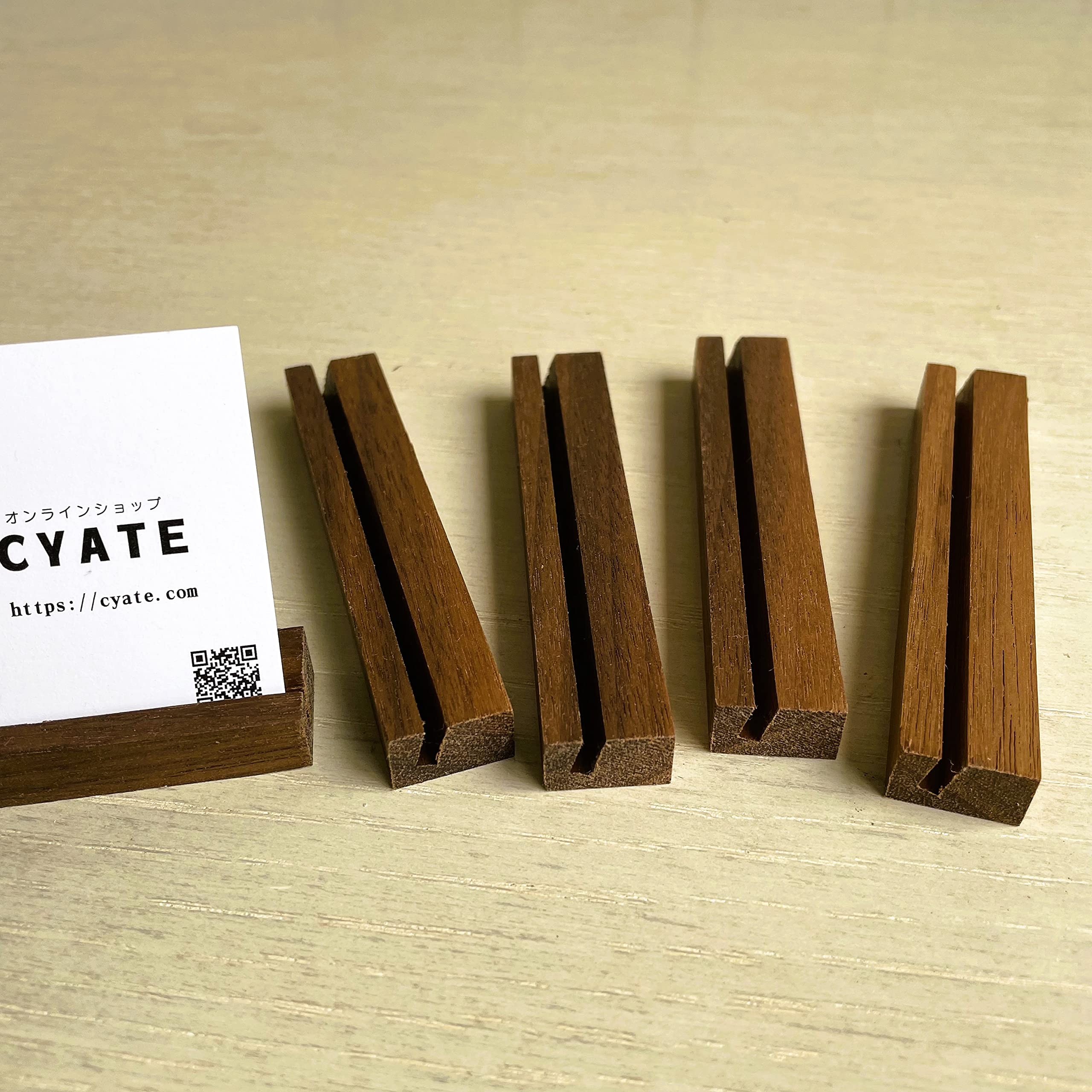 Amazon.co.jp: 【CYATE】木製カードスタンド(5個入り）/カード立て