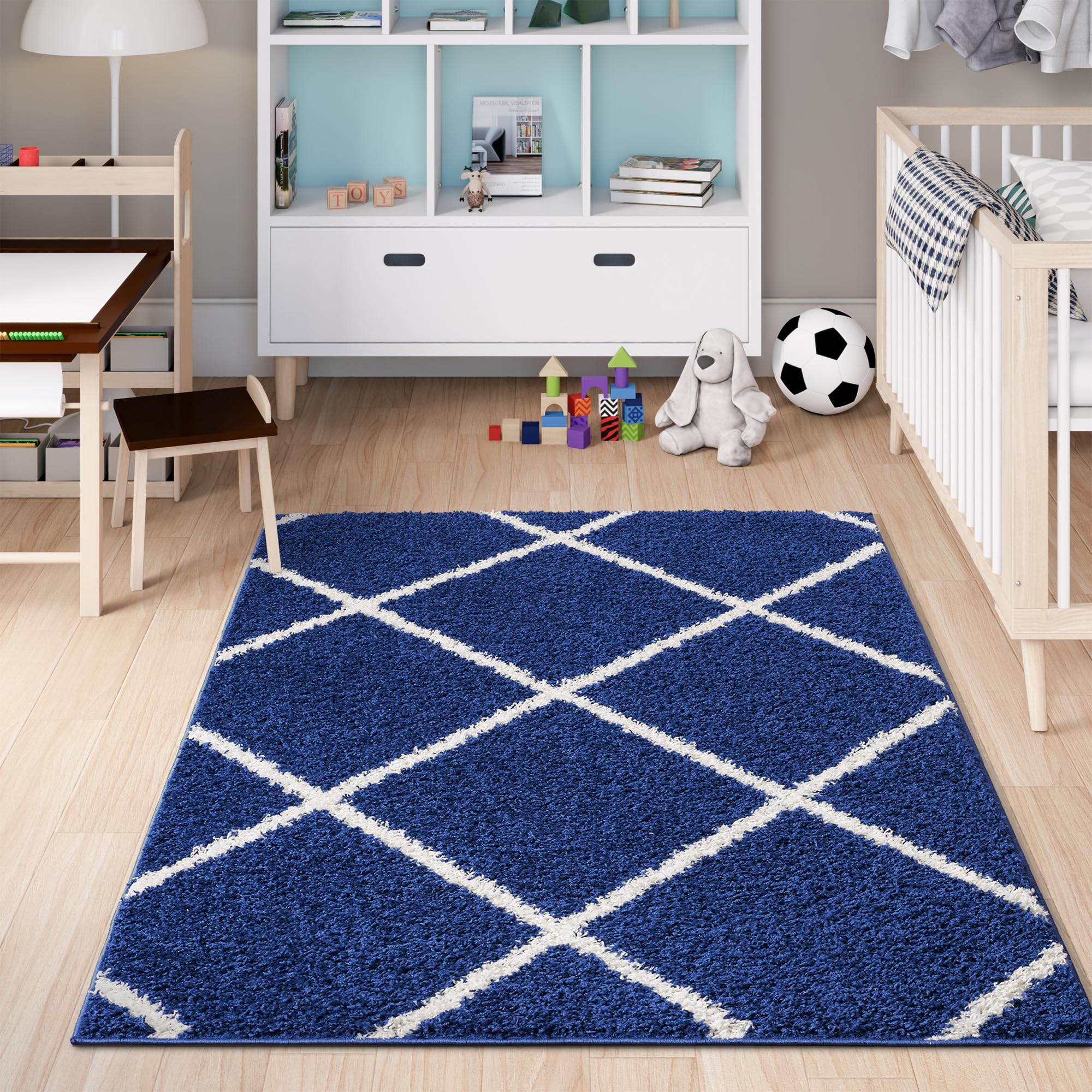 homeart Area Rug, Super Soft Geometric Shaggy Rugs for The Living Rooms Bedrooms And Kitchen, Modern - Image 4