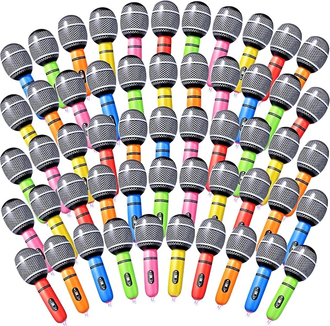 Zhanmai Inflatable Microphones Blow up Microphone Assorted