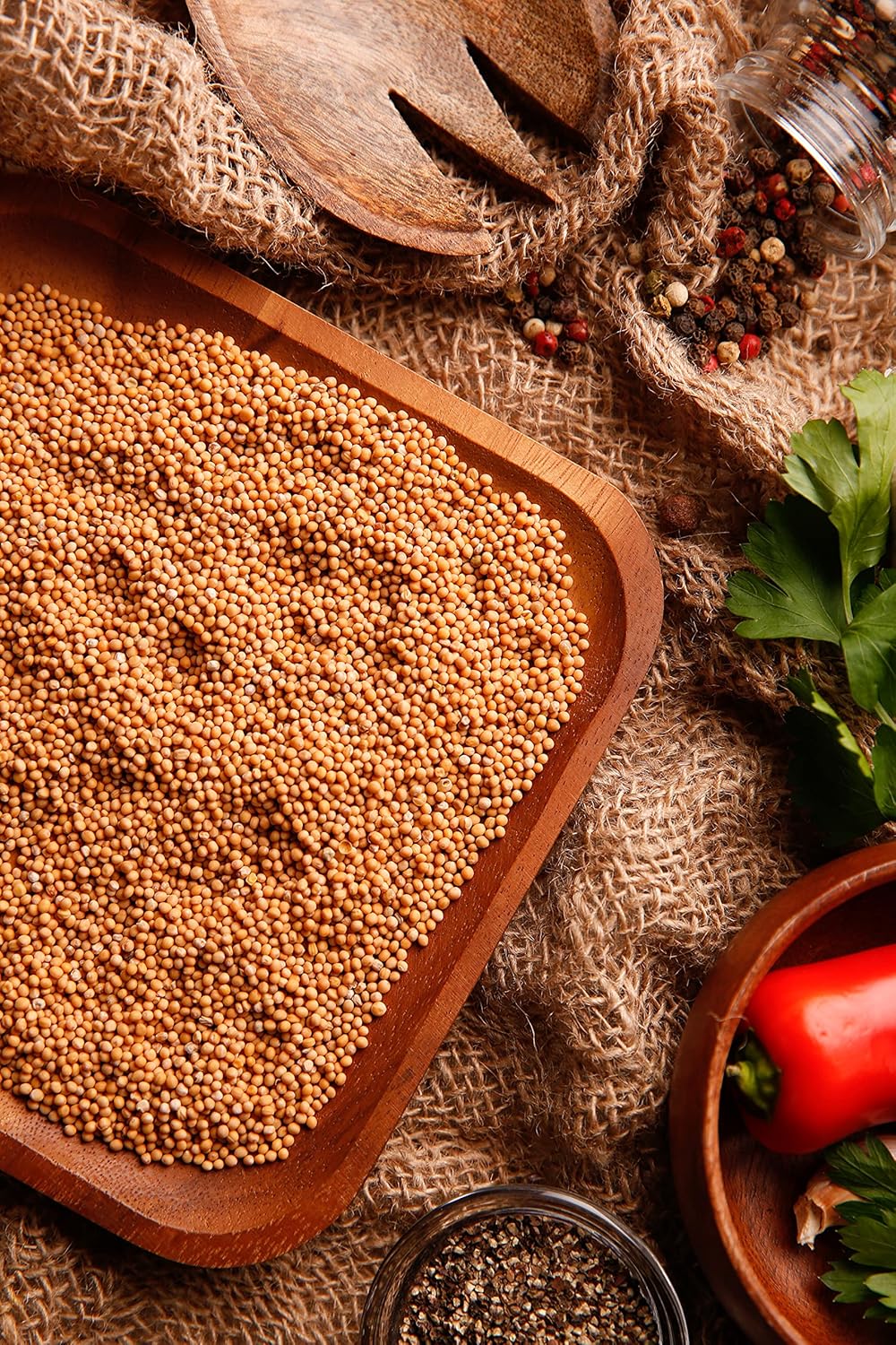 Gourmanity Semillas de mostaza amarilla, 1 libra semillas de mostaza