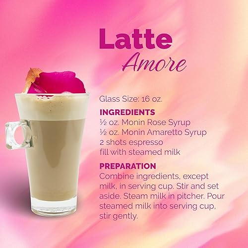 Miniatura 5 de Monin - Jarabe de Rosa, Elegante y Sutil, Ideal para Cócteles, Cócteles sin Alcohol y Refrescos, Sin Gluten, Sin OGM (750 ml)