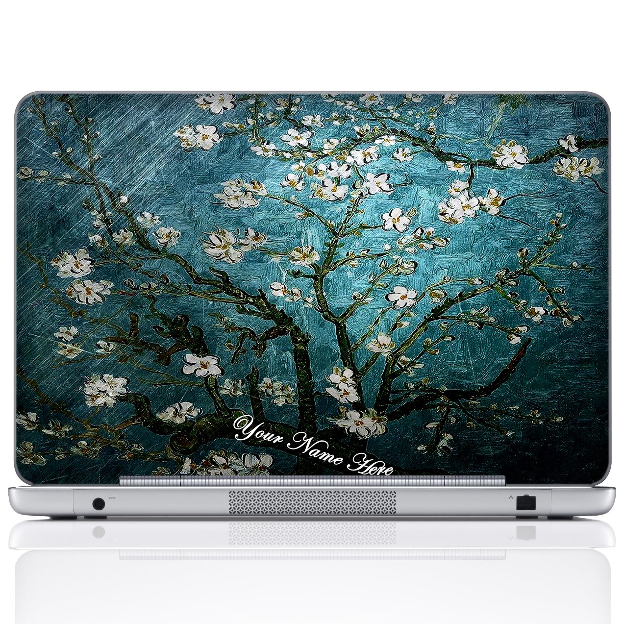 Custom Design Personalized Laptop Skin Sticker Cover Art Decal, Customize with Your Name or Text (14 Inch, Almond Blossoming)