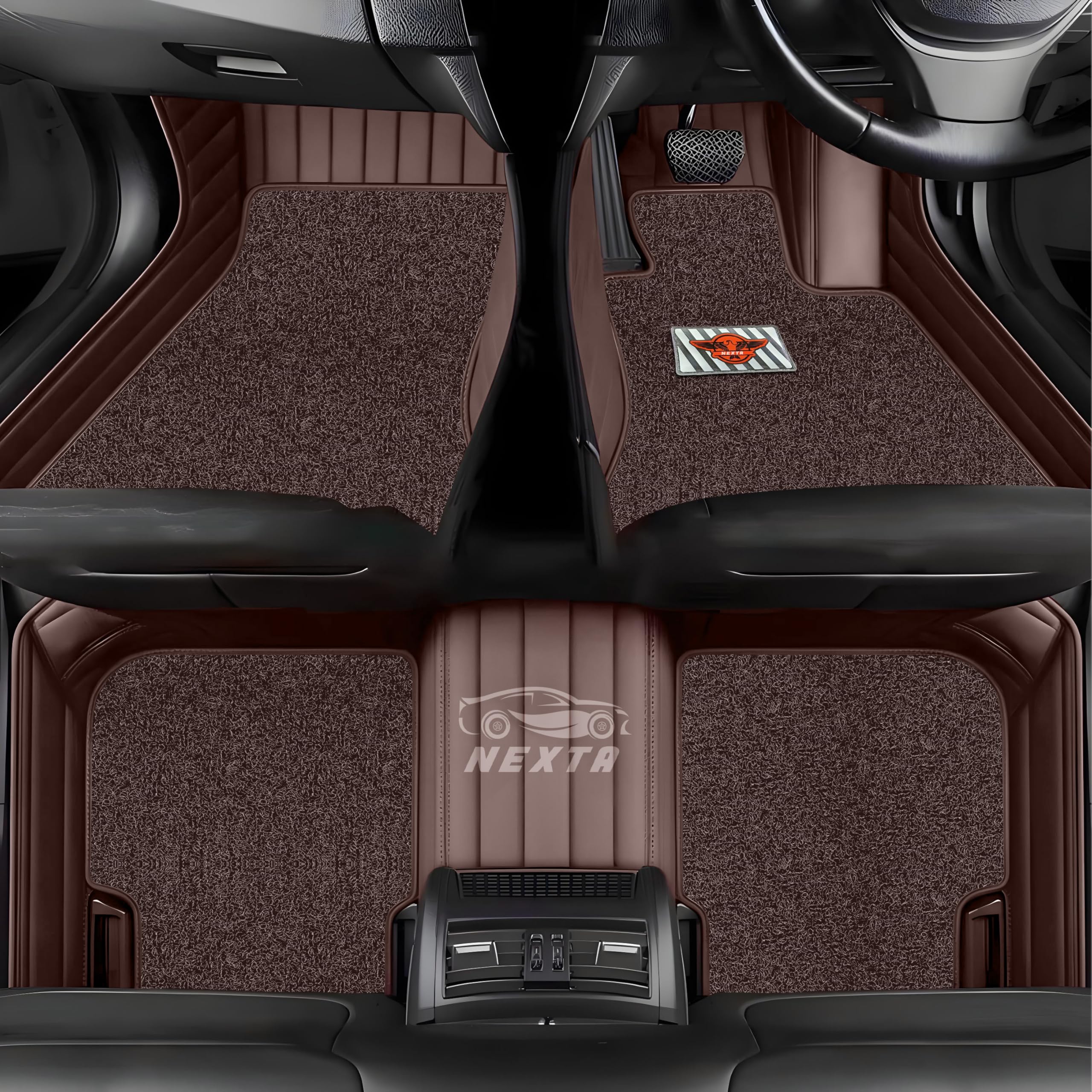 10D Car Floor Mat for Honda City ZX | Full Coffee | 10D Custom Fit