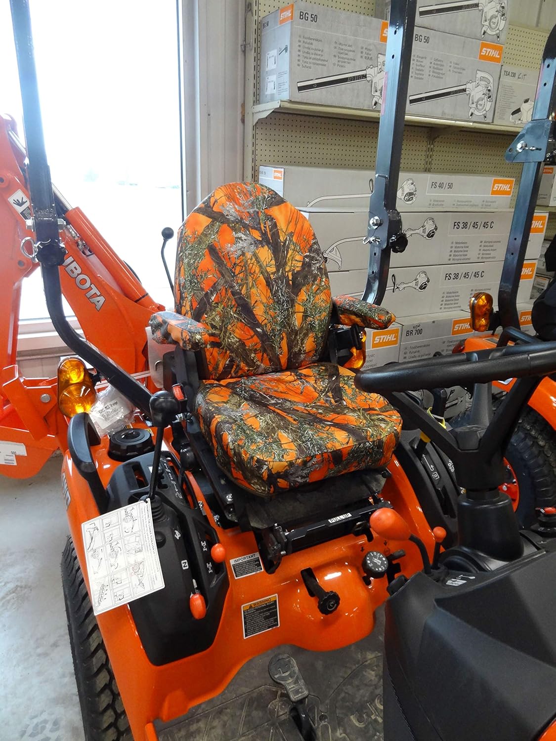 Durafit Seat Covers KU06-C1, Kubota Seat Covers for L3240, 3560,L3940,L4060,L4240,L4740,L5040,L5240,L5460,L5740,BX2370,BX23S,BX25D,LX3310,L3560 Cab,L6060 Cab Series KUBOTA Tractors in Black Endura