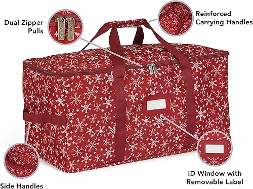 Vista 53 de Covermates Keepsakes Rolling Treasurekeeper Storage Bag - Carrying Handles, ID Window, Dual Wheels - Holiday Storage, Green