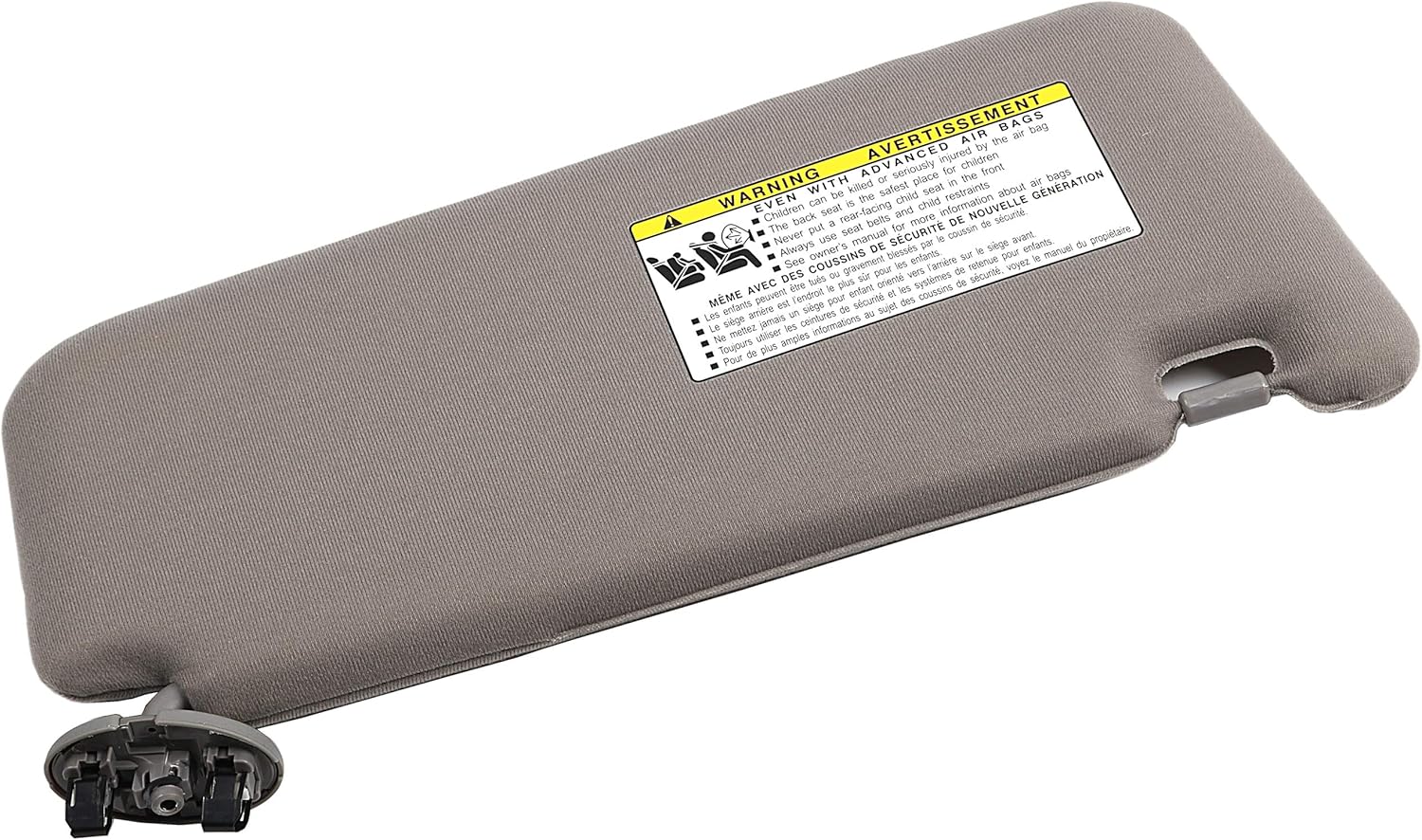 Ezzy Auto Gray Left Driver Side Sun Visor fit for Toyota Camry Without Sunroof 2007 2008 2009 2010 2011