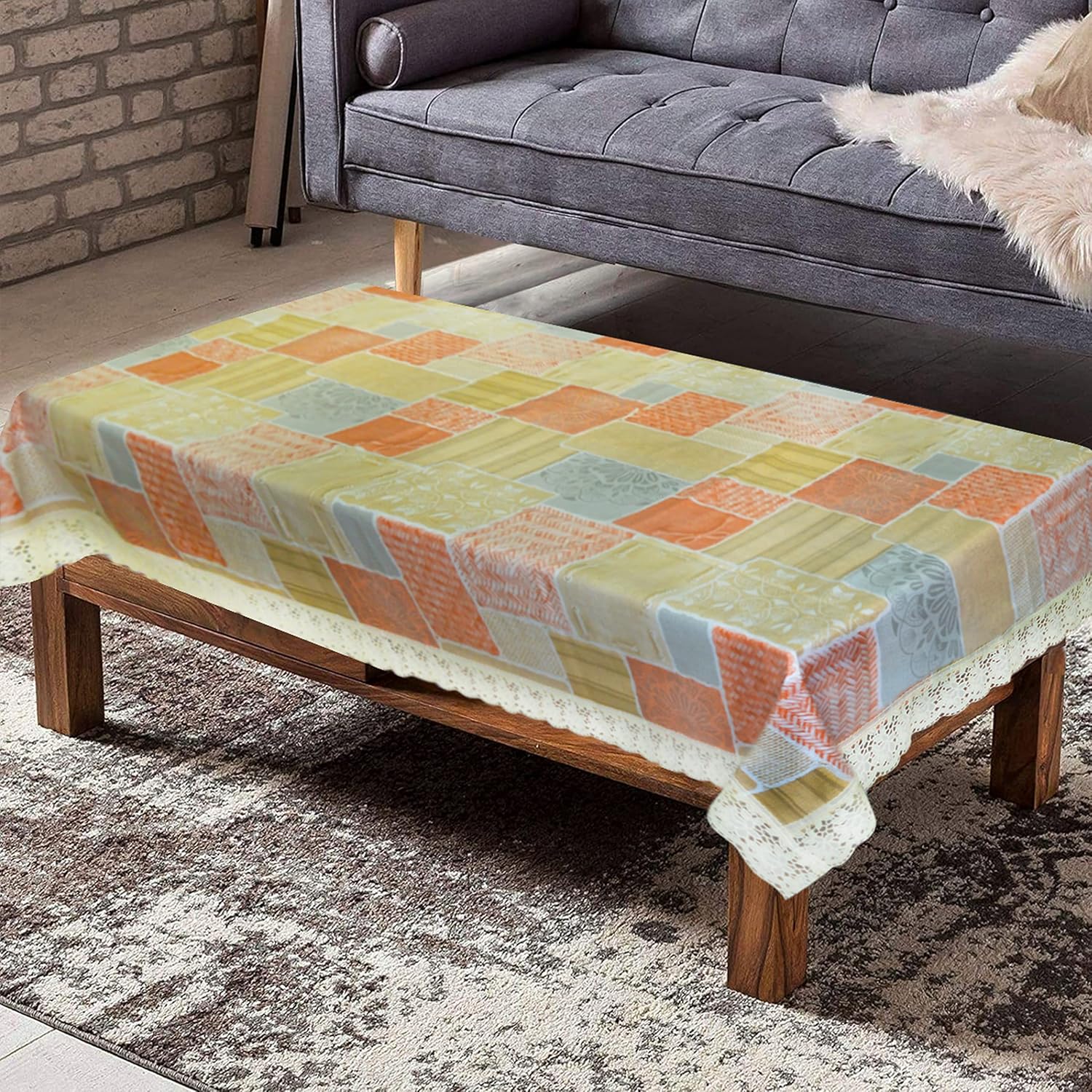 Buy OrientalWeavers PVC 2 Seater Rectangle Shape Center Table Cover