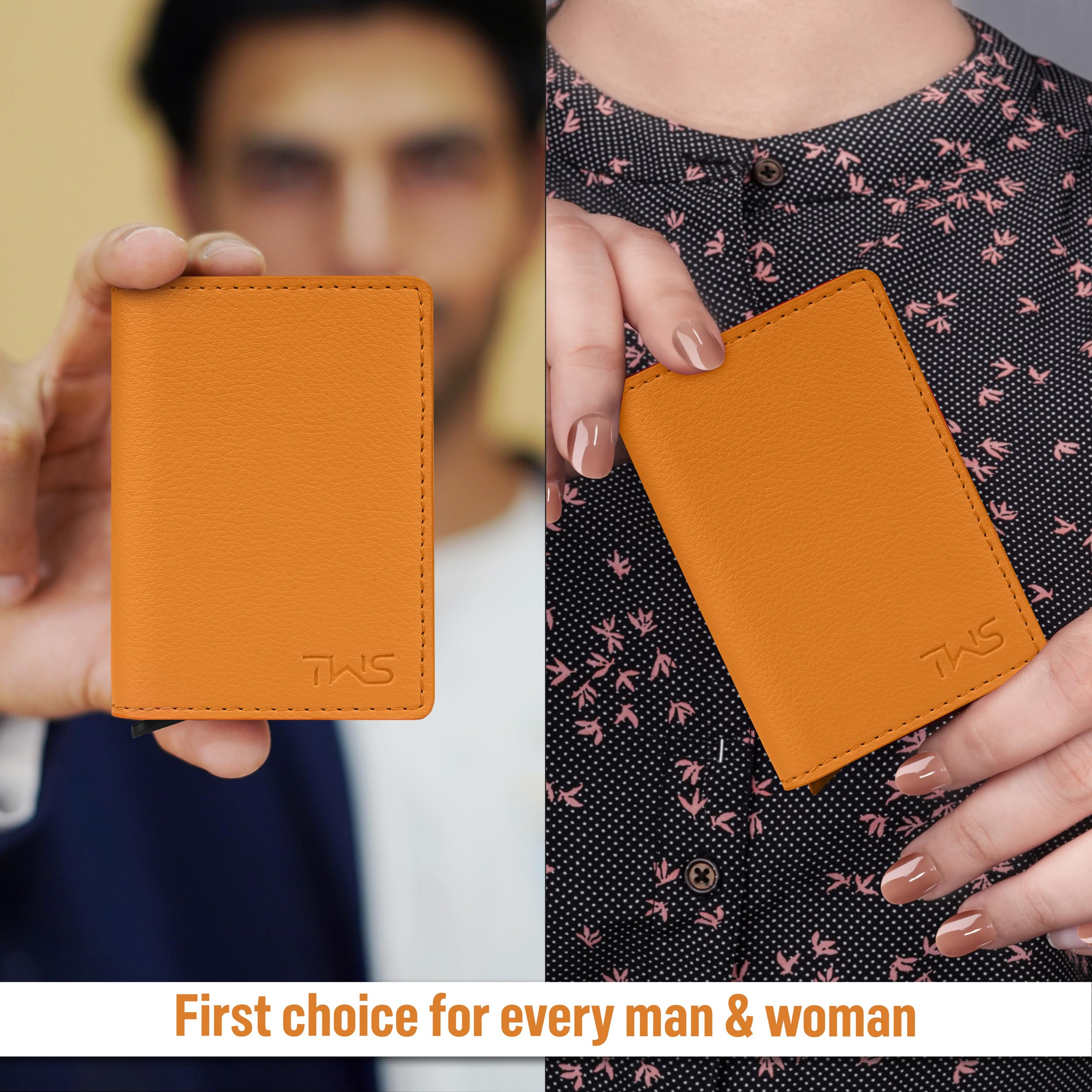 The Wallet Store Vivid Vault RFID Protected Metal Cardholder - Mustard