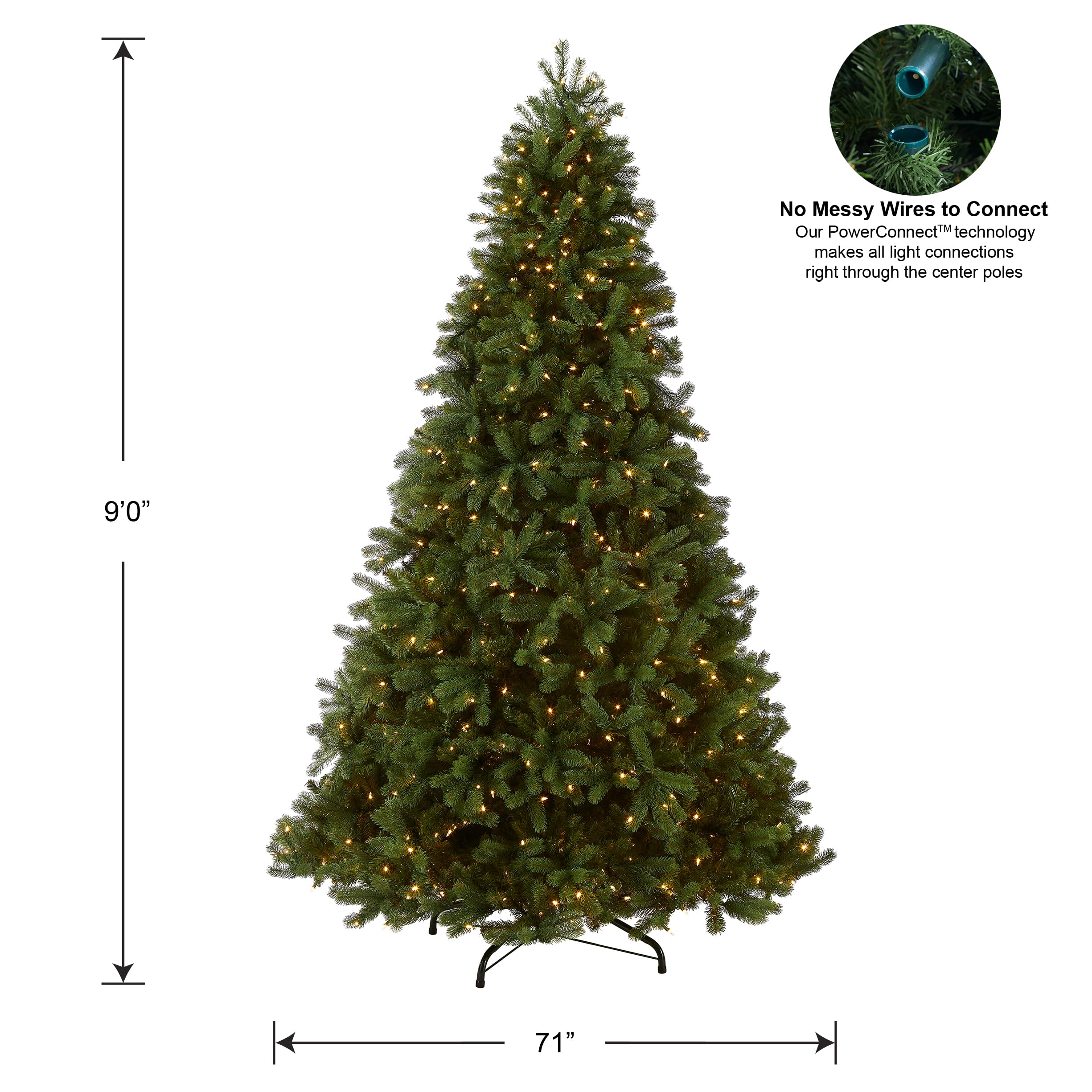 Amazon.com: National Tree Company 9 ft Pre-Lit Downswept Douglas