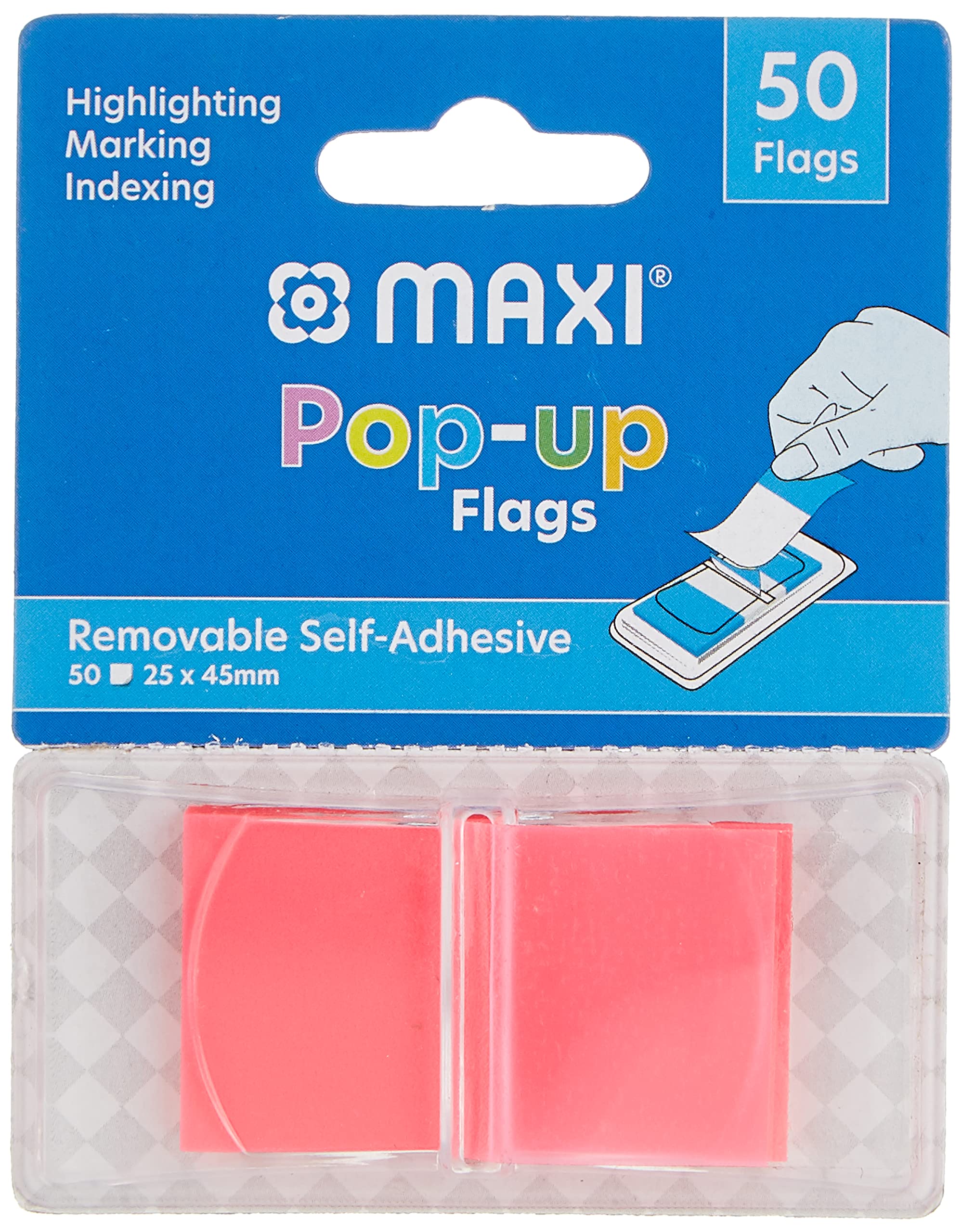 MAXI SELF ADHESIVE POP-UP FLAGS FLAT PINK 50PC