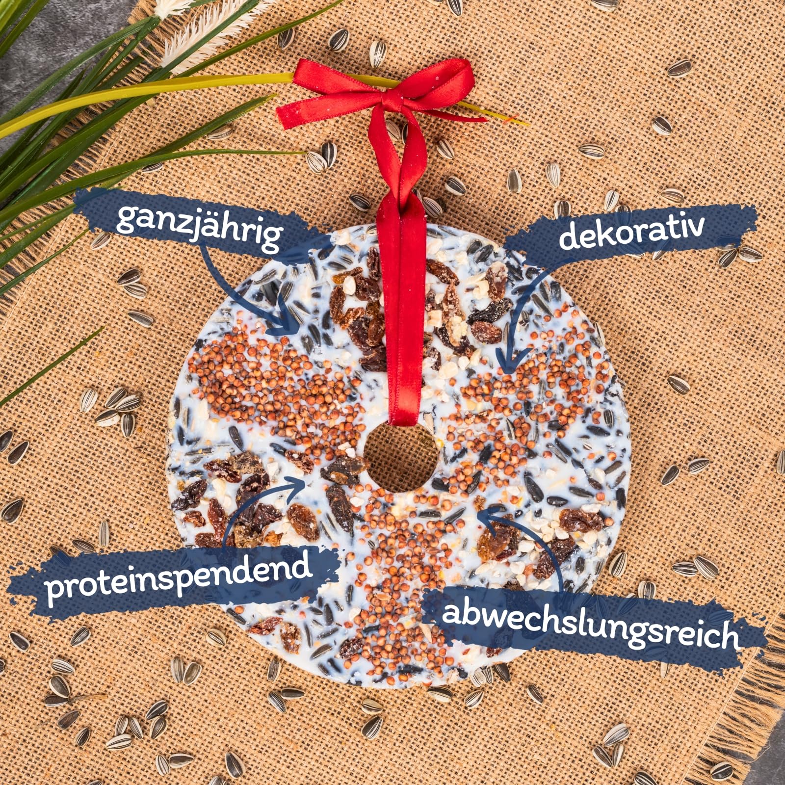 Lyra Pet® 3 x 6 STK. Vogeltaler je ca. 460 g fettreiches Vogelfutter Vögel | Energiequelle für Wildvögel im Sommer & Winter - Ideal zum Aufhängen auf Balkon & Terrasse - Nährstoffreich & dekorativ