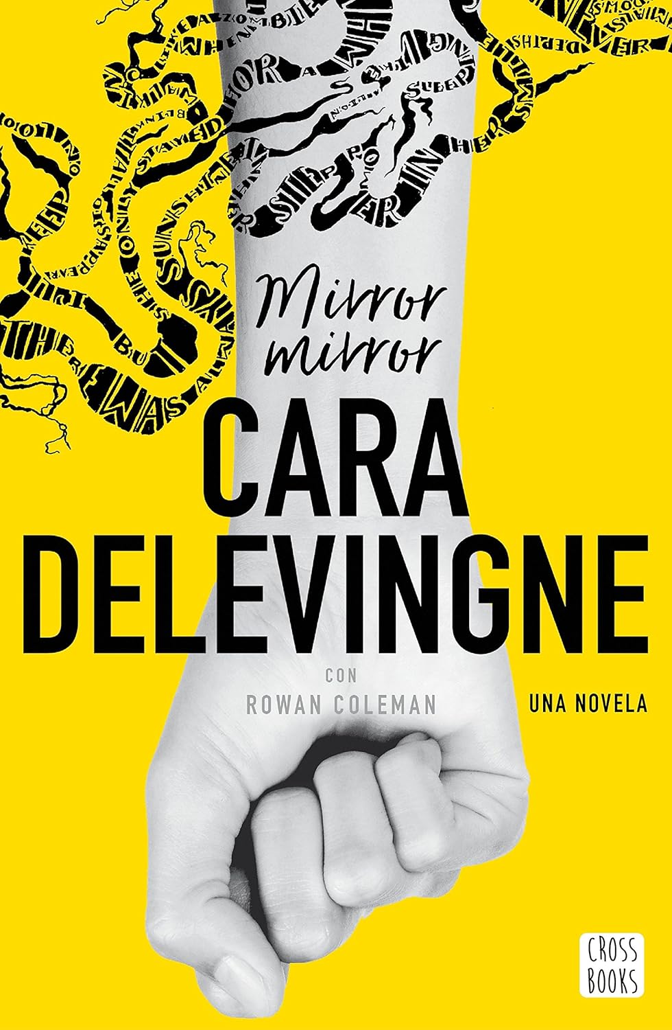 portada de la novela negra juvenil Mirror, mirror, Cara Delevingne y Rowan Coleman