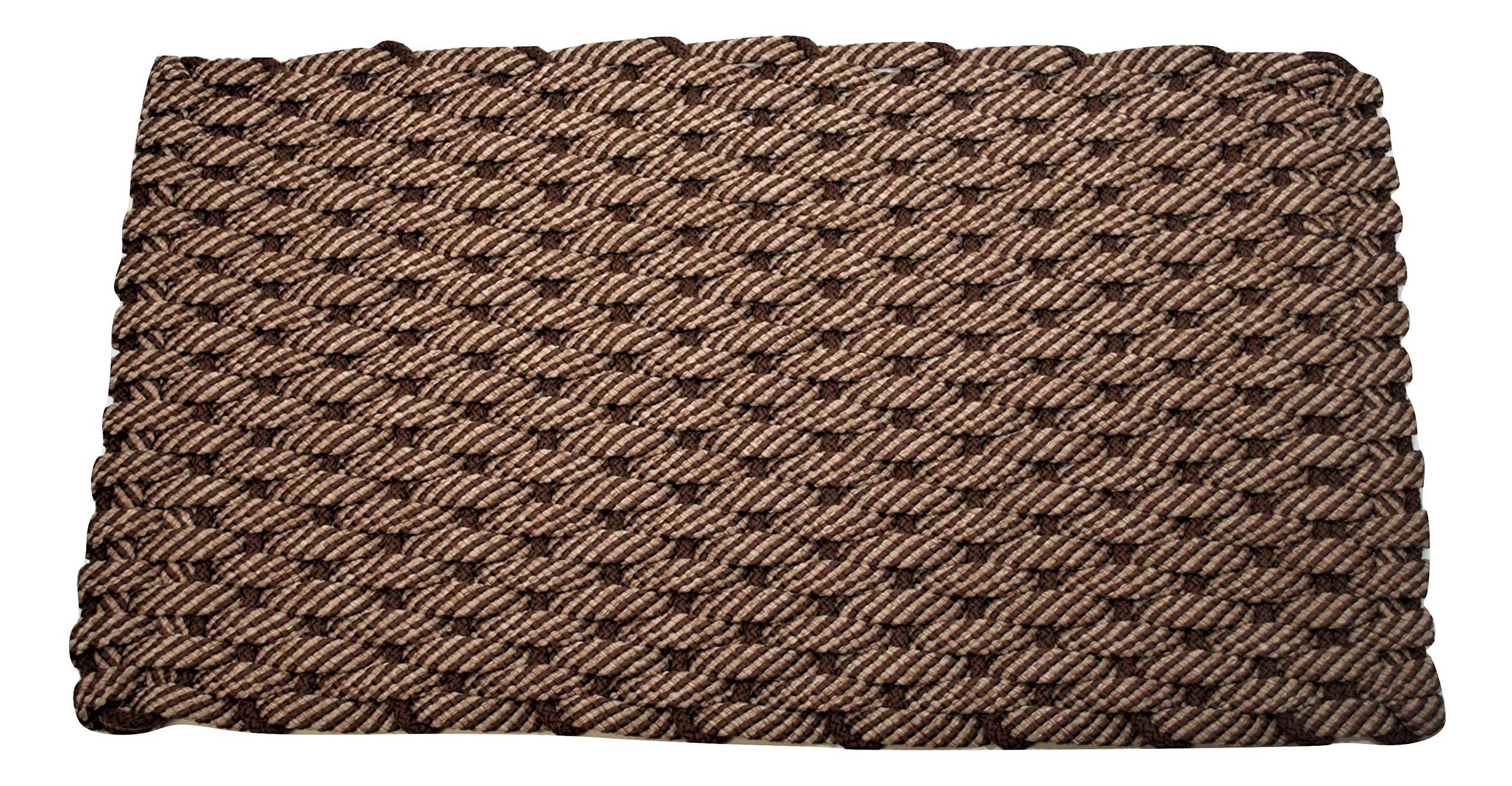 Rockport Rope Doormats 2438269P Premium Indoor & Outdoor Doormats, 24" x 38", 50/50 Brown/Tan with Brown Insert