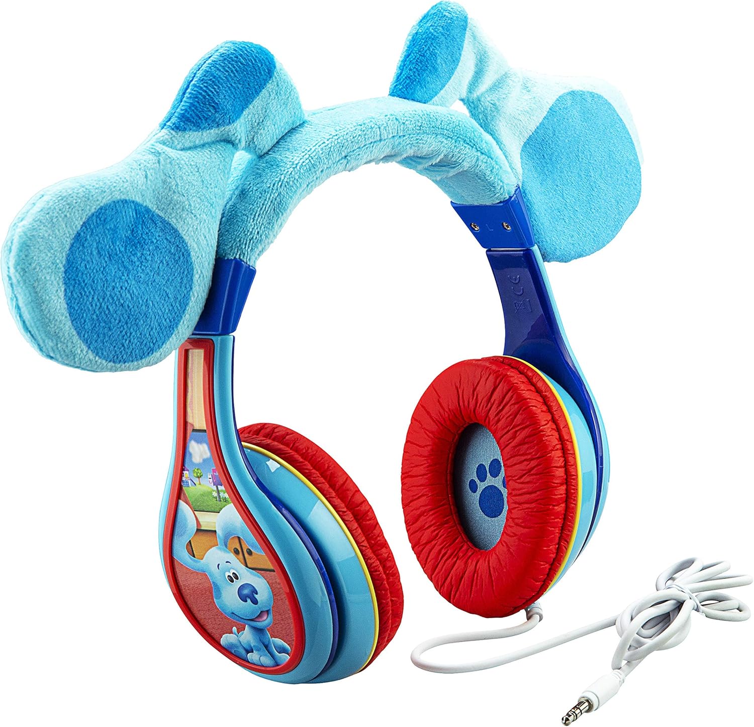 eKids Blue’s Clues And You Headphones for Kids, Over The Ear Headphones for School, Home or Travel, Volume Limited Wired Headphones Includes Share Port