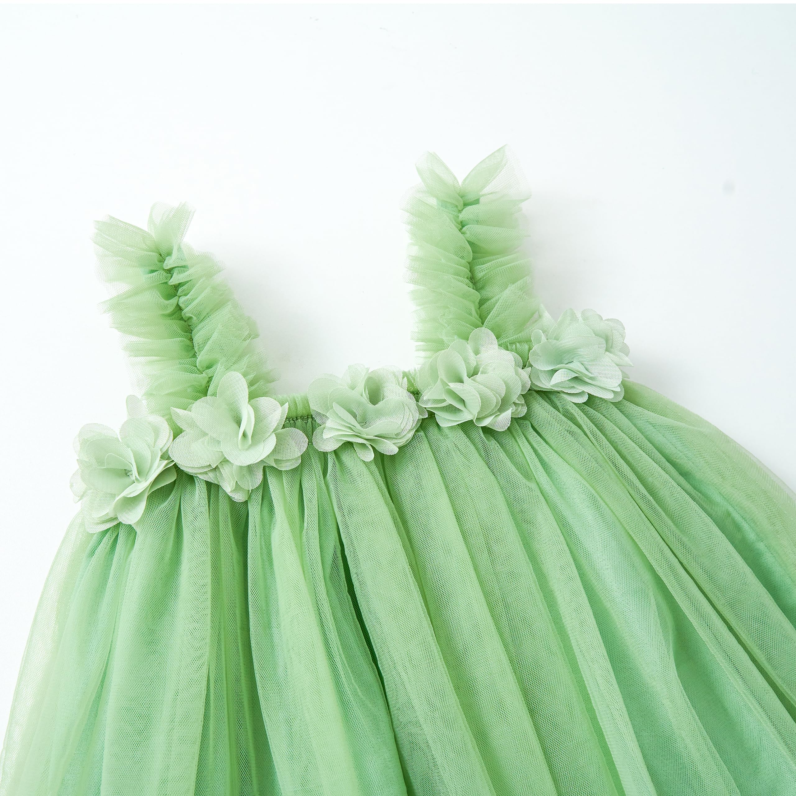 Miipat Robes Bébé Fille Jeune Enfant Princesse Tulle Tutu Robe vec Ceintures de Tête Florale pour Gâteau Cassé Fête d'anniversaire Prise de Photos Mariage