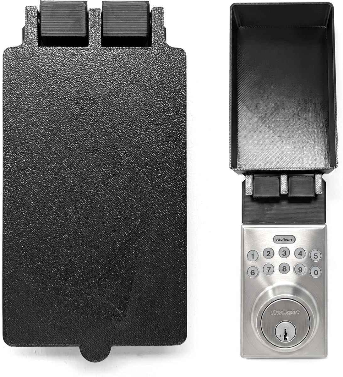 Cubierta de cerradura inteligente para cerrojo de teclado Kwikset 264 en acabado contemporáneo | Protector solar para exteriores, protector contra la lluvia, protector contra la nieve