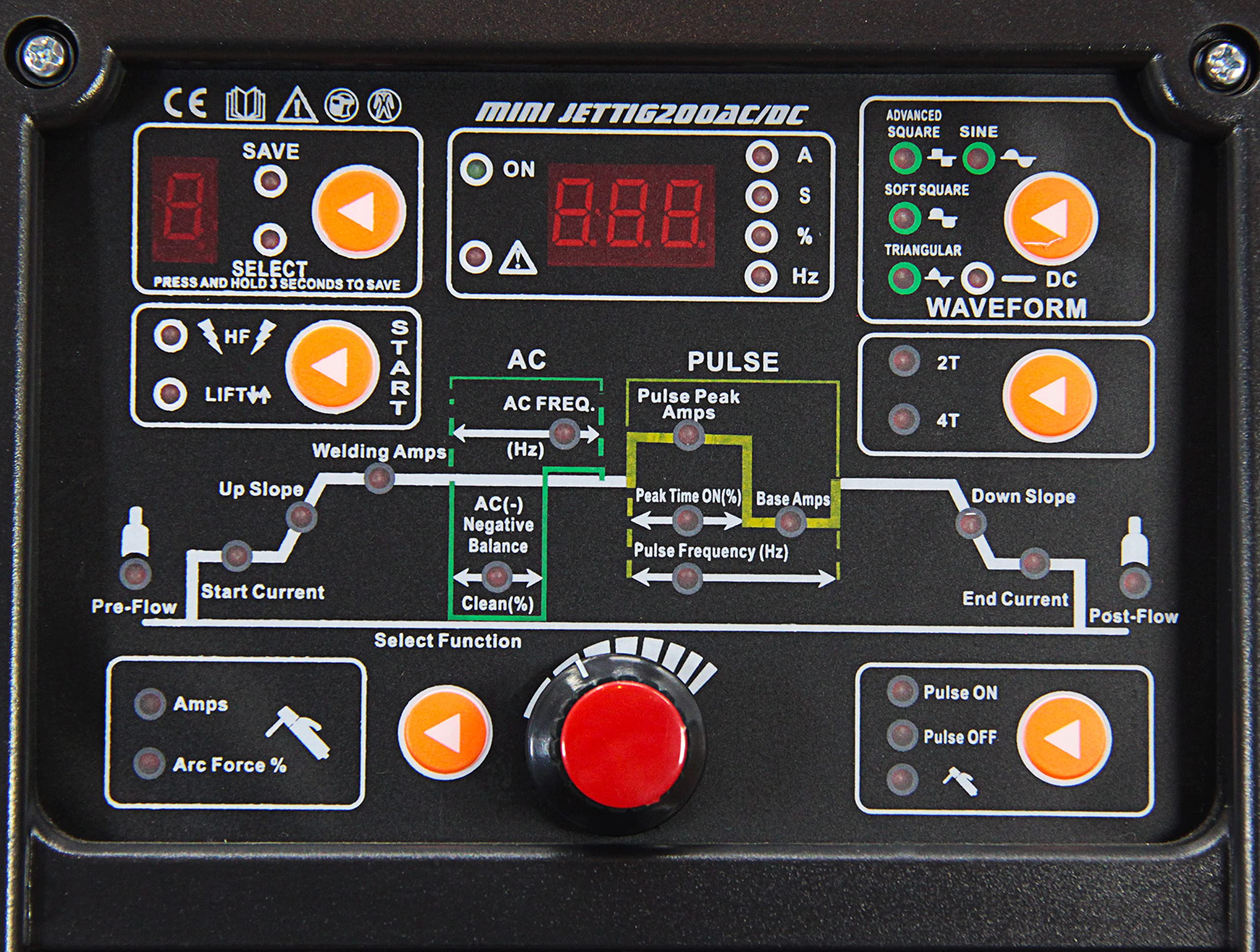 Soldador de aluminio Soldador Fantasy MINI JET TIG 200 AC/DC TIG WIG AC/DC PULS 200 A Inverter