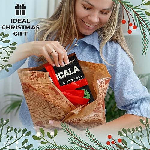 Miniatura 2 de Mancala - Juego de mesa con bloqueo magnético, juego plegable clásico para 2 jugadores, juego de mancala de madera con 56 guijarros de cristal,