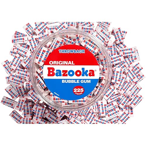 Miniatura 4 de Bazooka - Chicle de Pascua 225 unidades envuelto individualmente con sabor original tubo de chicle a granel divertido caramelo antiguo para cestas