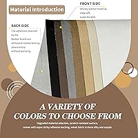 Vista 5 de Azobur Parche de reparación de tela para sofá, parche de microfibra de gran tamaño, tela autoadhesiva para reparación de parches de sofá