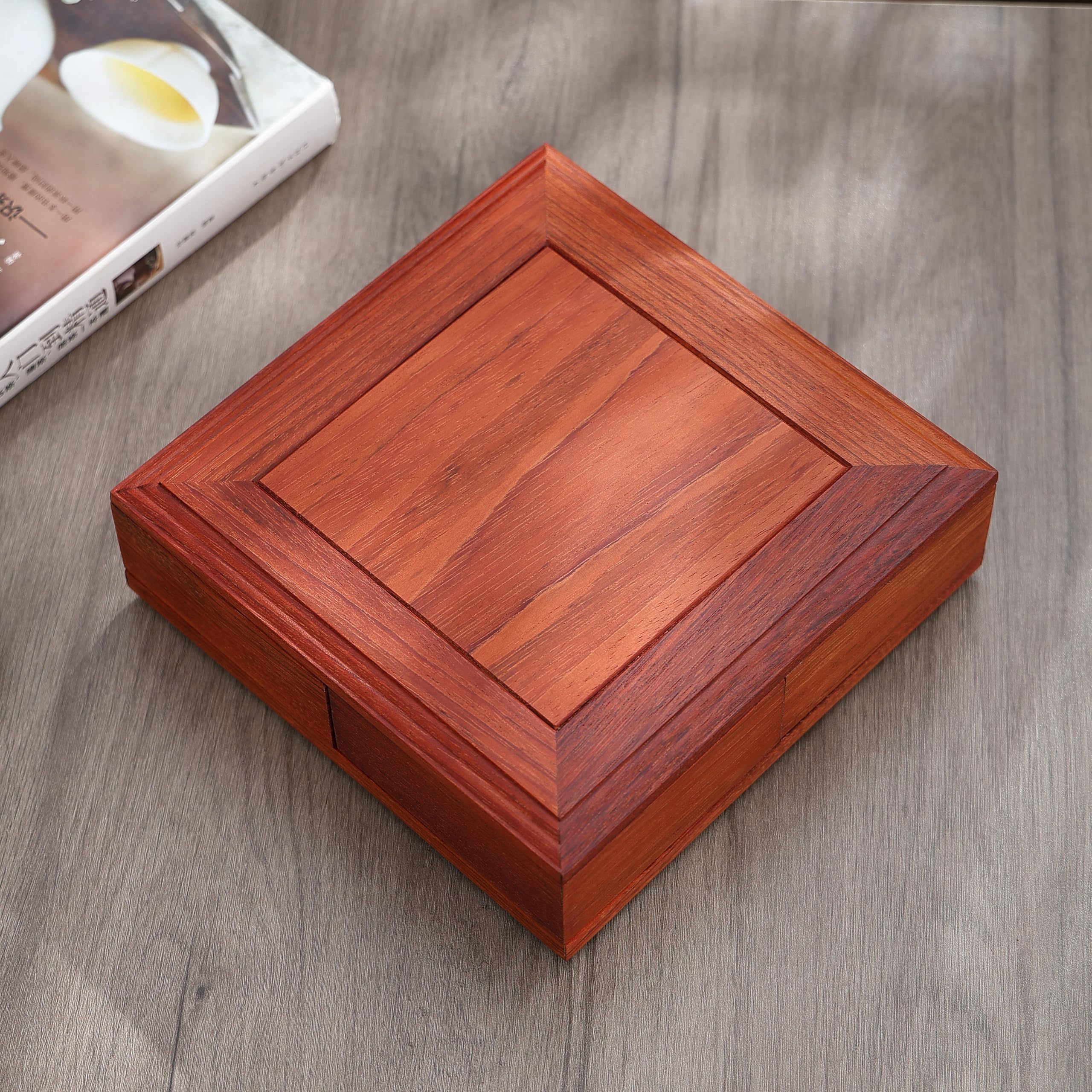 360° Drehbare Snackbox Aus Holz Für Trockenfrüchte, Nussbox, EIN Oder Zweilagig Erhältlich, Für Trockenfrüchte Und Nüsse, Mehrzweckbox Für Trockenfrüchte, Tee, Single Layer 20x20x6cm