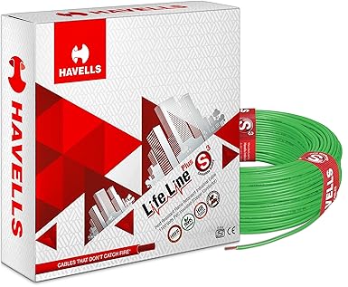 Life Line Plus 6 sq mm PVC HRFR Cable (Green)