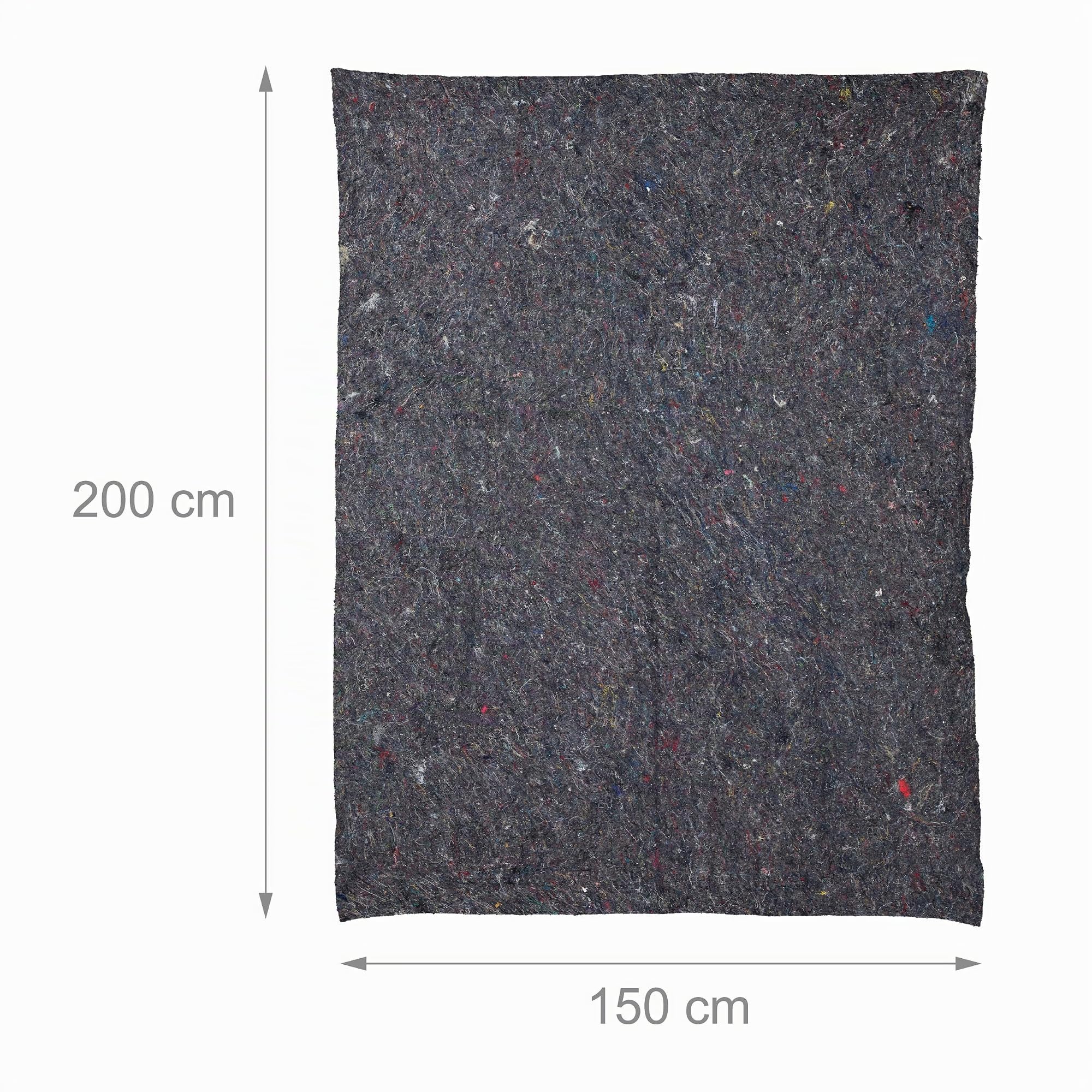 Relaxdays Mantas de Mudanza, Pack de 6, Fieltros Protectores para Transporte y Suelo, 150 x 200 cm, Moqueta Pintor, Gris