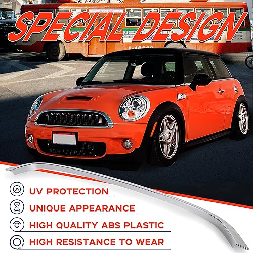Miniatura 3 de Kojem Moldura de campana cromada compatible con Mini Cooper R55 R56 R58 R59 2007-2015 Reemplazo para 51132751040 MC1235100 Molde de capó de parrilla