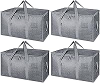 Vista 42 de BALEINE - Paquete de 8 bolsas de mudanza extragrandes, con asas reforzadas, bolsa de almacenamiento resistente para ropa, suministros de mudanza