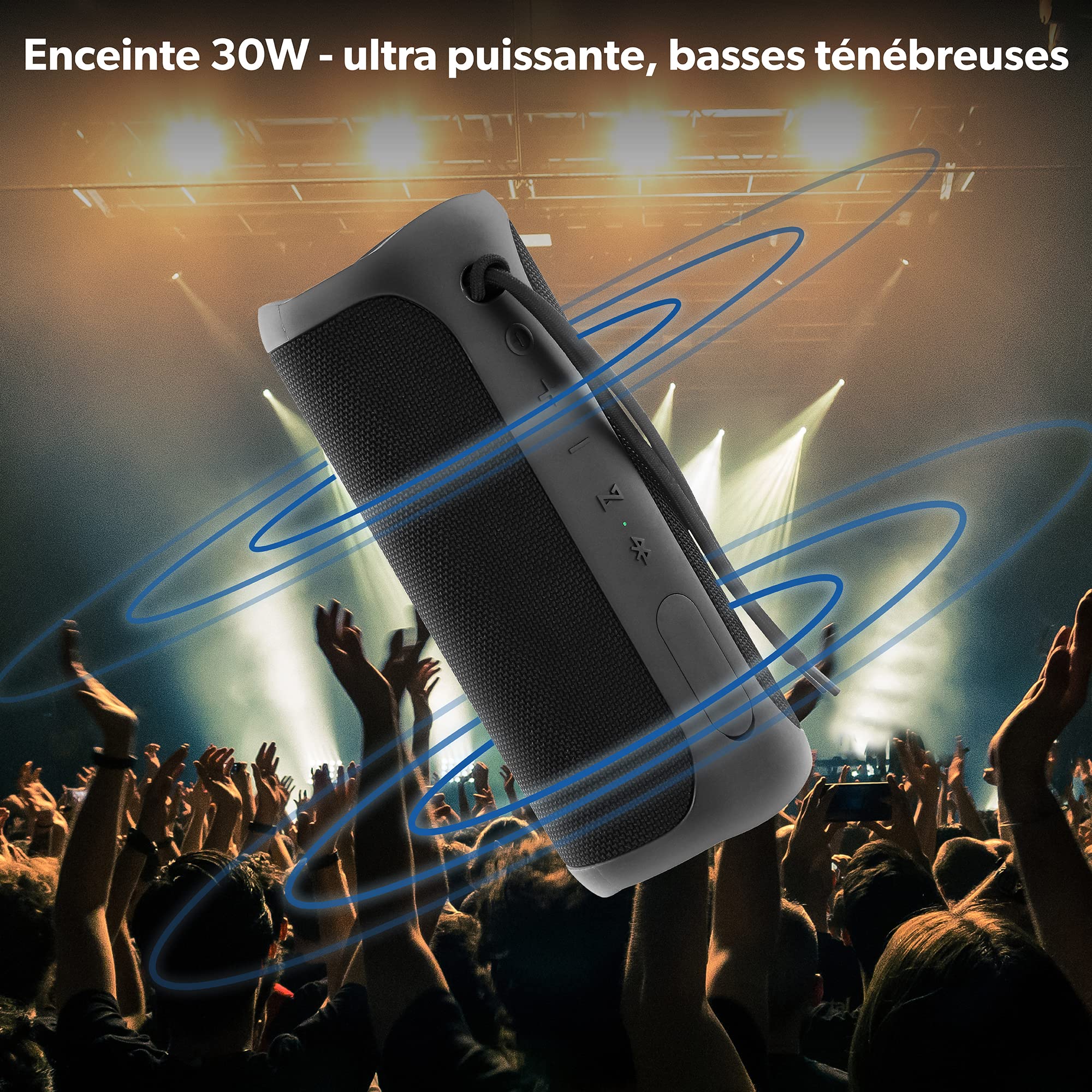 Tnb TNB XPLORE Plus - Altoparlante impermeabile TWS, 30 W stereo, colore: Nero