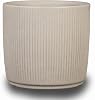 Scheurich Linetto 30 Round Plant Pot Sand Made with Recycled Plastic Outdoor Use