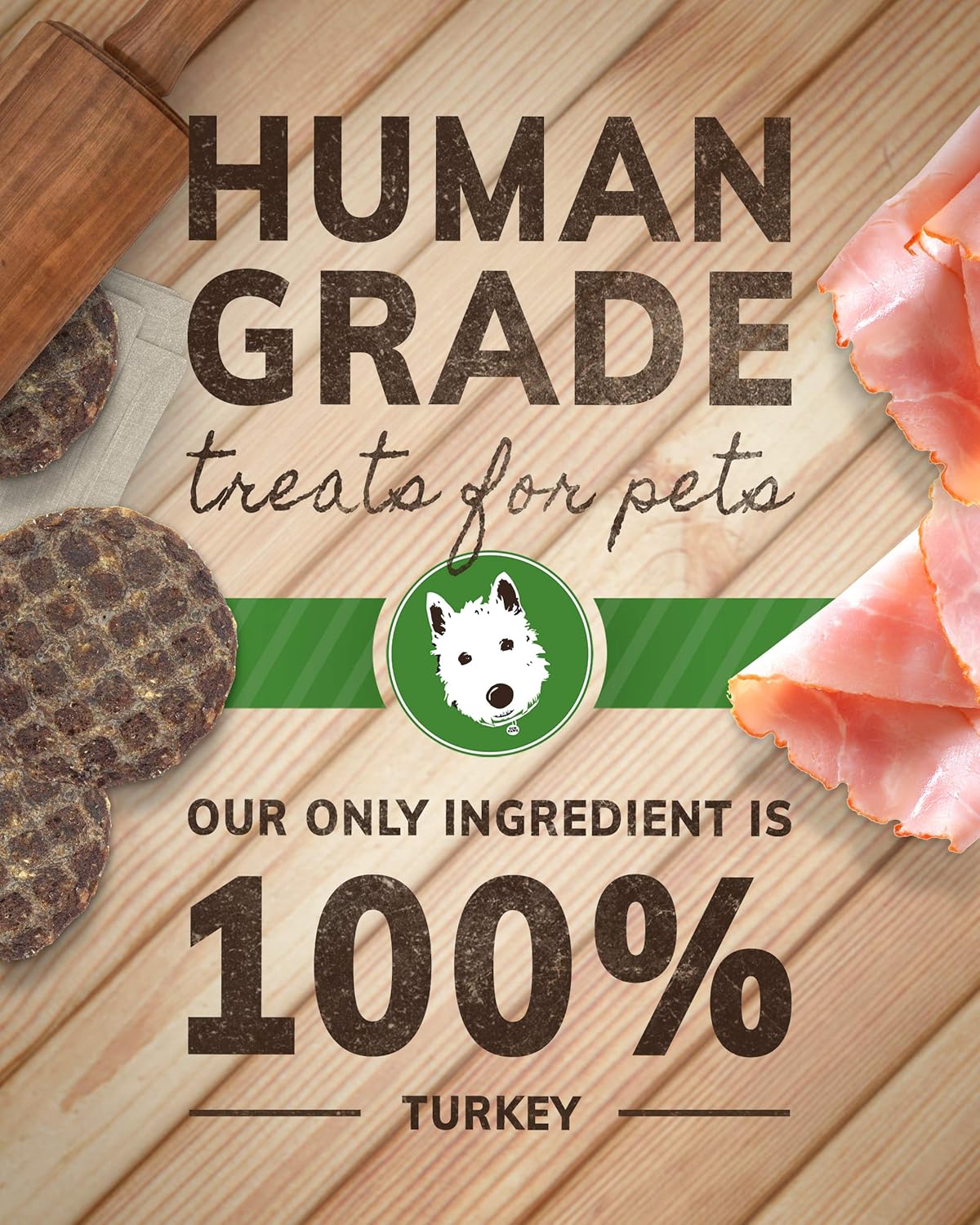 Wiley's Snaps Healthy Dog Treats, All-Natural, Human Grade, Made in the USA (Turkey, 2-Pack 4 oz. Bags)