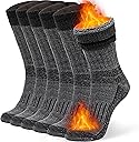Alvada Warm Thermal Wool Socks for Winter Moisture Wicking and Breathable Cozy Boot Socks
