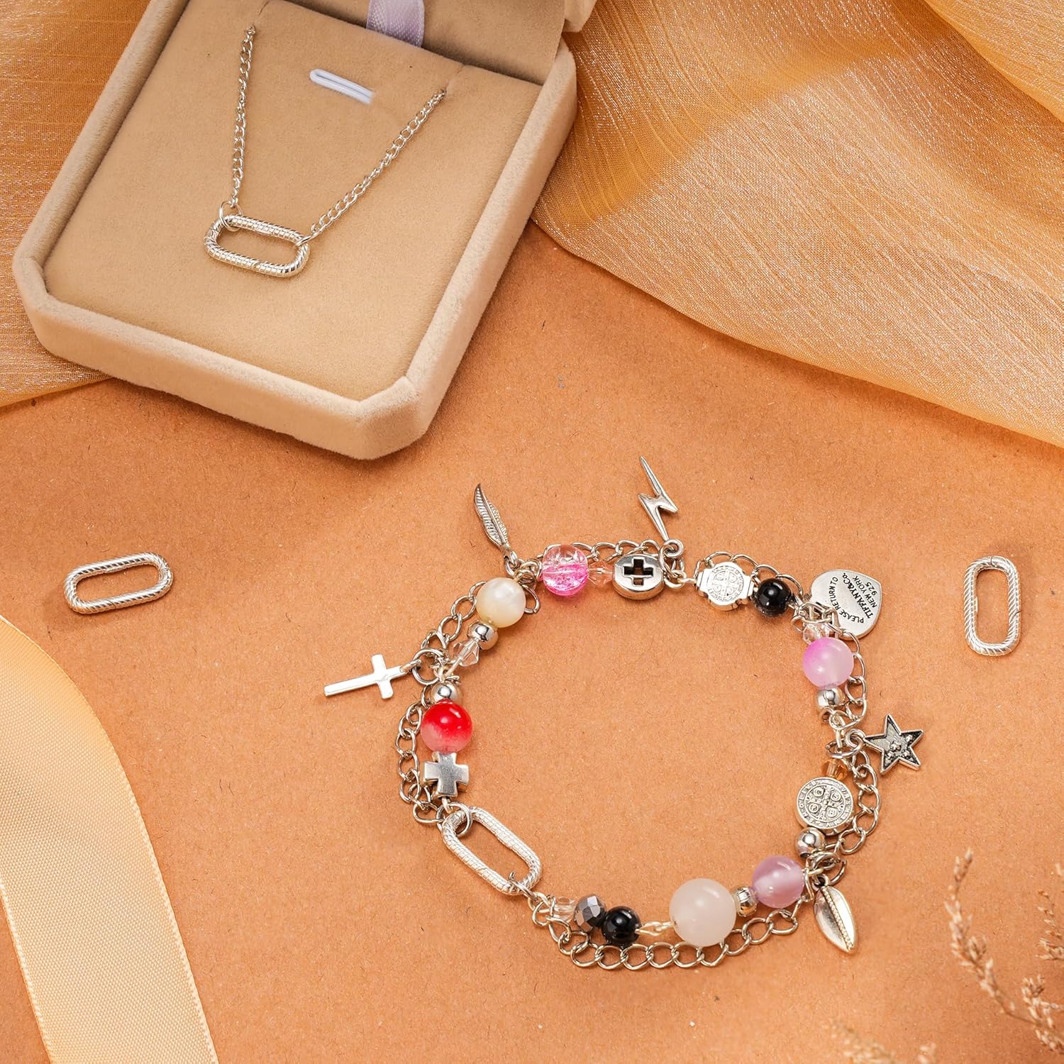 2Pcs 925 Sterling Silver Oval Jewelry Clasps Hypoallergenic Necklace Bracelet Spring Bail Clasp Rings Connector Carabiner Enhancer Shortener for Jewelry Making, 17.4x9mm - Image 6