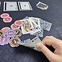 Vista 3 de BALIKEN Texas Holdem - Tapete de fieltro profesional de 108 x 56 pulgadas, a prueba de polvo, lavable e irritable