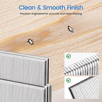 meite 18 Gauge 1/4-Inch Narrow Crown Staples, 1-1/4 Length 304 Stainless Steel Staples for Heavy Duty and Upholstery (1,600 Counts)