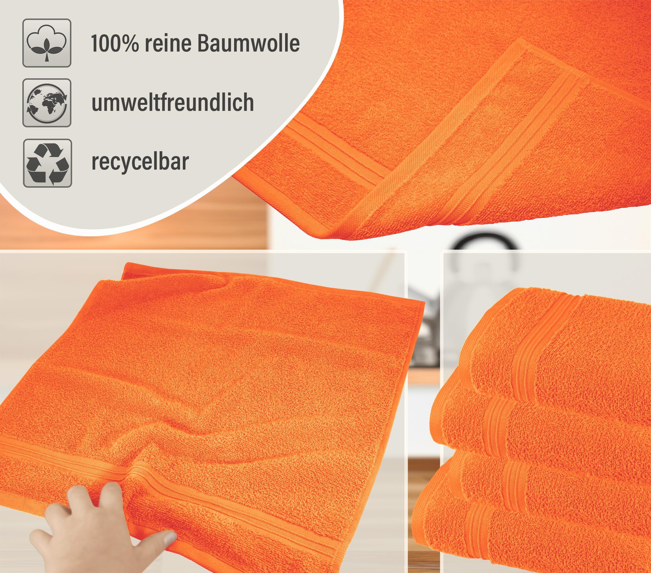 Essuie-Mains Suzette 50x50cm - 100% Coton Uni - Douceur D'Intérieur - Pour Cuisine Ou Salle De Bain - Lavable Machine