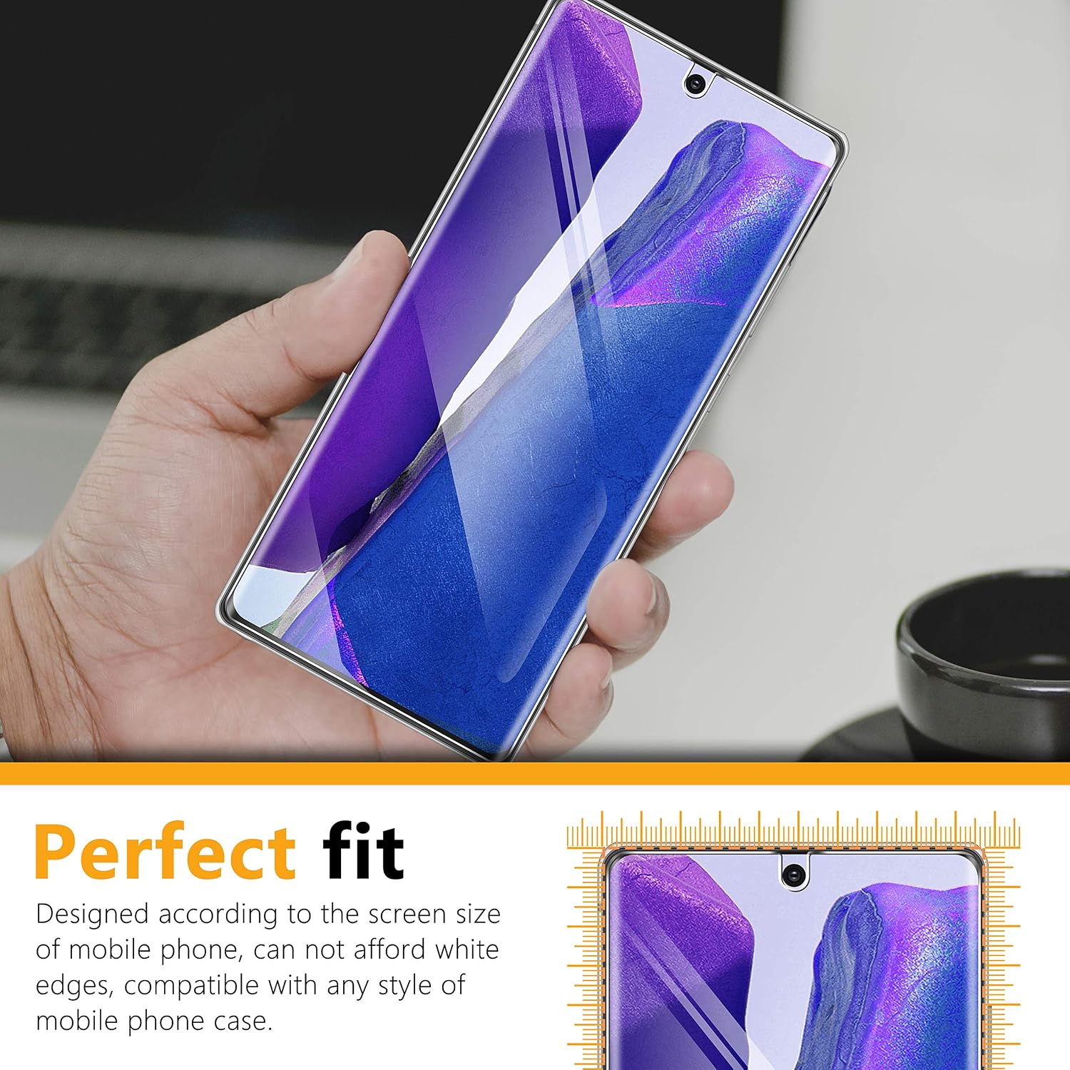 [3 Pack] UniqueMe Screen Protector for Samsung Galaxy Note 20 5G /4G Tempered Glass, [Not applicable to Note 20 ULTRA] 9H Hardness [Alignment Frame Easy Installation] High Definition Bubble Free