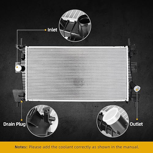 Miniatura 53 de DWVO Radiador compatible con Ford F-150 F-200 F-250 F-250 HD F-350 Bronco 5.0L 5.8L V8 DWRD1083