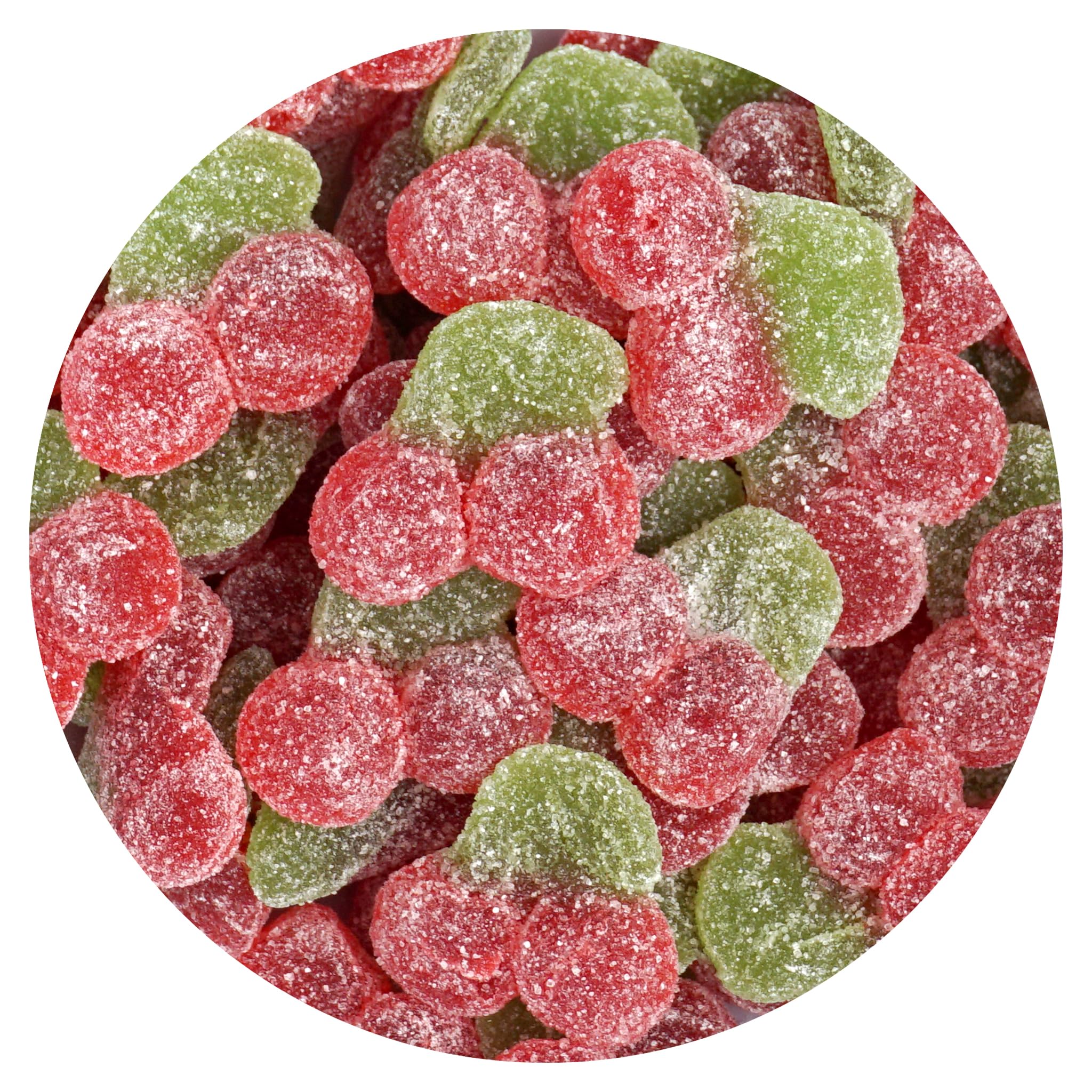 Small Sanded Sour Gummy Cherries, 1 Pound Bulk Bag, The Hampton Candy Company