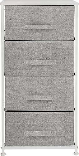 Miniatura 7 de Flash Furniture Harris - Cómoda de almacenamiento de 4 cajones, cómoda moderna para dormitorio con 4 cajones de tela fáciles de tirar y parte