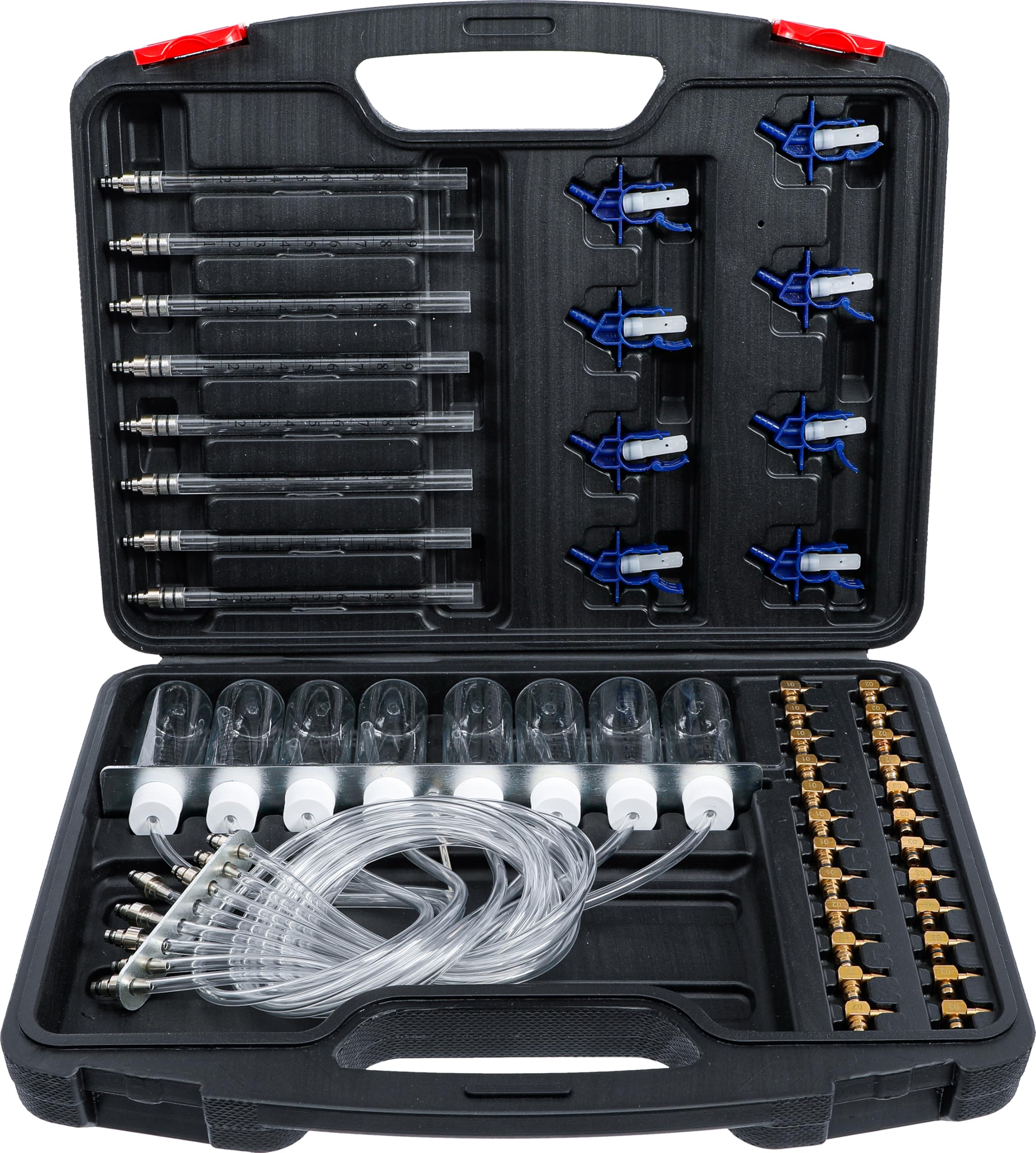 Testeur Common Rail avec 32 adaptateurs pour mesurer le reflux des injecteurs