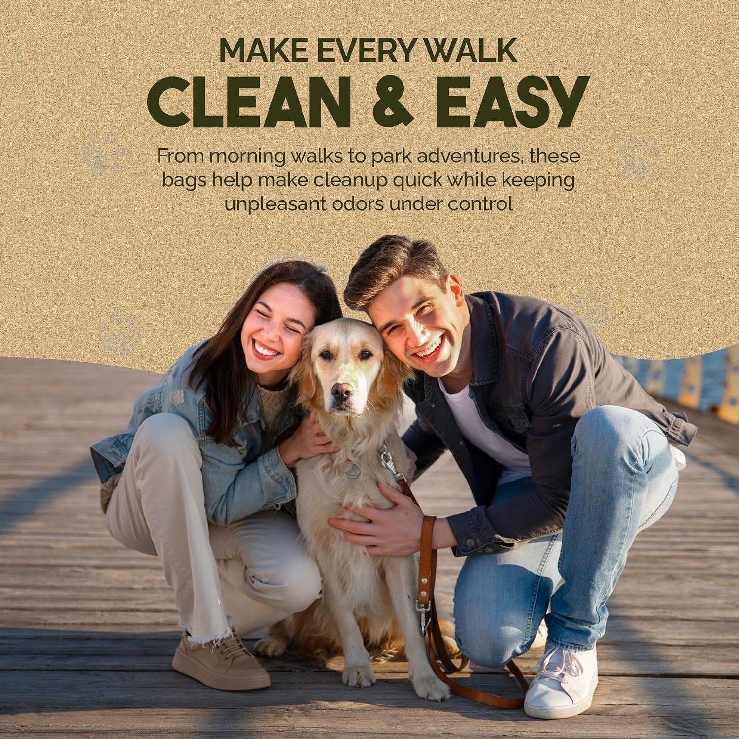 Earth Friendly Dog Poop Bags, 750 Count - Extra Thick, Leak-Proof, Lavender Scented Dog Poop Bags with Odor Blocker - Eco-Friendly, Tear-Resistant, 9x13 Inch Bags for Large & Small Dogs - 50 Rolls