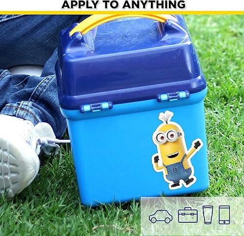 Miniatura 5 de Calcomanías de Minions de Despicable Me - Juego de 3 Pegatinas de Kevin para Coche, Botella de Agua, Casco de Bicicleta, Laptop, Monopatín -