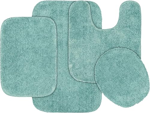 Miniatura 28 de Garland Rug 2 alfombras de baño tradicionales de nailon lavables de espuma marina (17 x 24 pulgadas, 21 x 34 pulgadas), suaves, absorbentes y Espuma